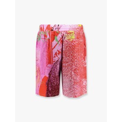 Pull-on multicolor lyocell shorts