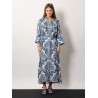 Camelia printed silk long chemisier dress