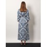 Camelia printed silk long chemisier dress