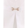 Cotton short dress with Horsebit detail