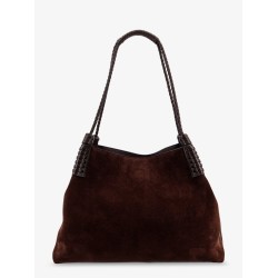 Libra S Arnica suede shopping bag