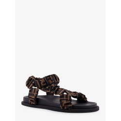 Feel elastic satin sandals with FF motif