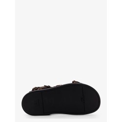 Feel elastic satin sandals with FF motif