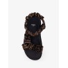 Feel elastic satin sandals with FF motif