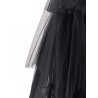 Pleated tulle midi skirt
