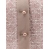 Macrocannage short sleeve cotton blend tweed blazer