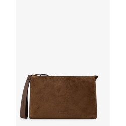 Suede clutch