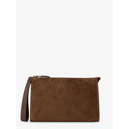 Suede clutch