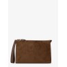 Suede clutch