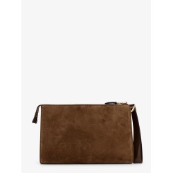 Suede clutch