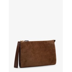 Suede clutch