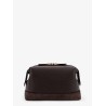 Suede and leather clutch
