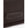 Suede and leather clutch
