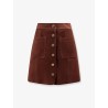 Suede skirt with Triomphe buttons