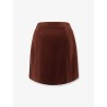 Suede skirt with Triomphe buttons