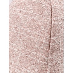 Macrocannage cotton blend tweed mini skirt