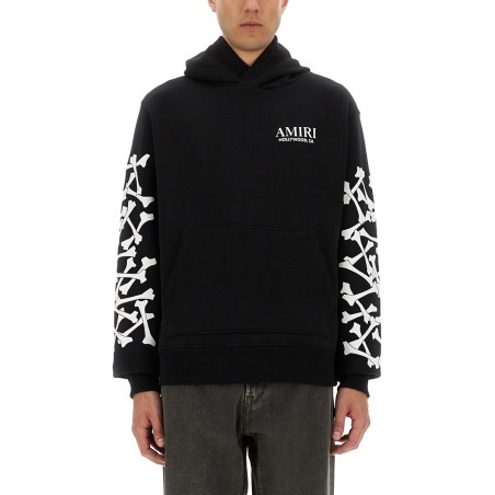 STACKED BONES PRINT HOODIE