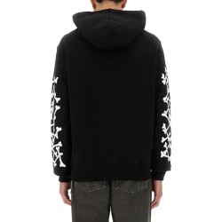 STACKED BONES PRINT HOODIE