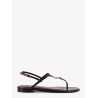 Fold leather sandals with reptile effect