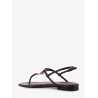 Fold leather sandals with reptile effect