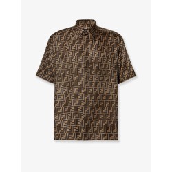 Silk shirt with all-over FF logo