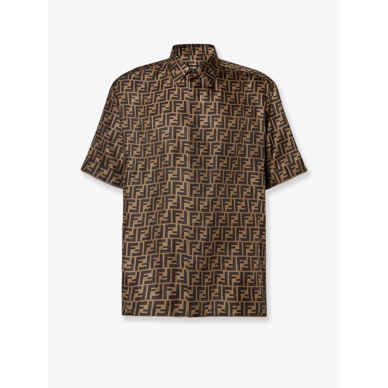 Silk shirt with all-over FF logo