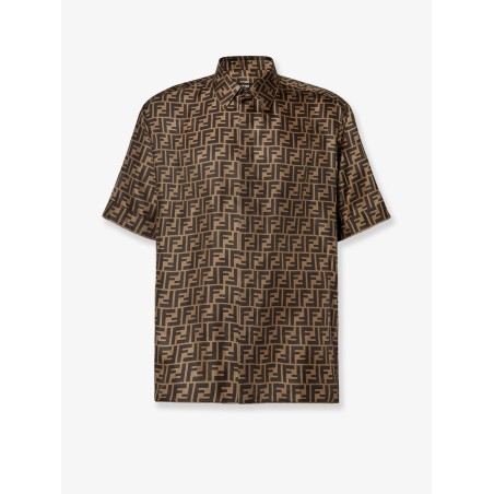 Silk shirt with all-over FF logo