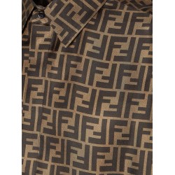 Silk shirt with all-over FF logo