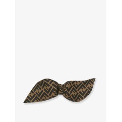 Silk twill hair clip with FF motif