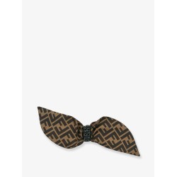Silk twill hair clip with FF motif