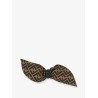 Silk twill hair clip with FF motif
