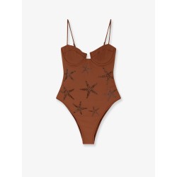 Medea One-Piece Swimsuit with Strass Starfish Motif
