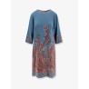 Viscose blend dress with iconic print