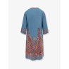 Viscose blend dress with iconic print