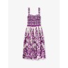 Cotton midi dress with Maiolica print