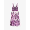 Cotton midi dress with Maiolica print