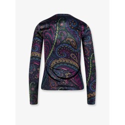 Chenille t-shirt with multicolor print
