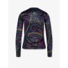 Chenille t-shirt with multicolor print