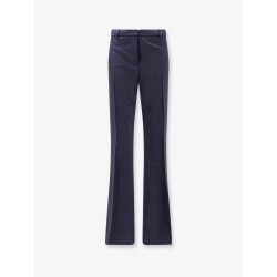 Wool trousers with iconic motif