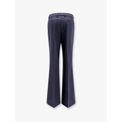 Wool trousers with iconic motif