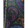 Chenille trousers with multicolor print