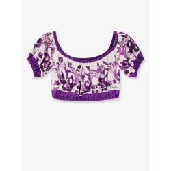 Cotton top with Maiolica print