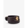 Leather belt with Intrecciato motif
