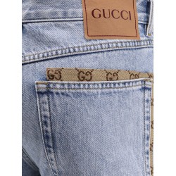 Jeans with GG inserts