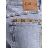 Jeans with GG inserts