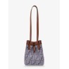 Origami mini FF Jacquard fabric and leather shoulder bag