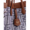Origami mini FF Jacquard fabric and leather shoulder bag