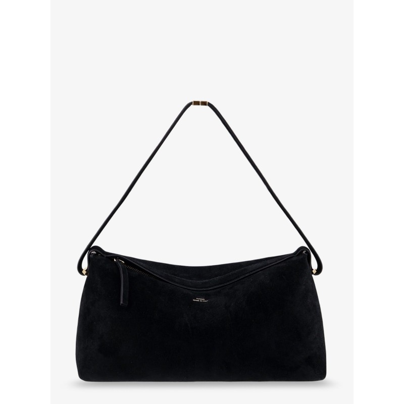 Scoop suede clutch
