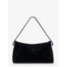 Scoop suede clutch