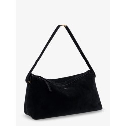 Scoop suede clutch